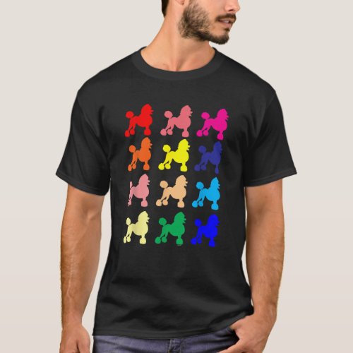 Poodle lovers dog pop art gift t shirt