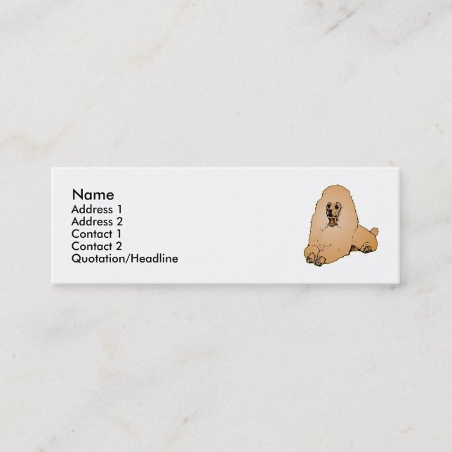 Poodle Mini Business Card (Front)