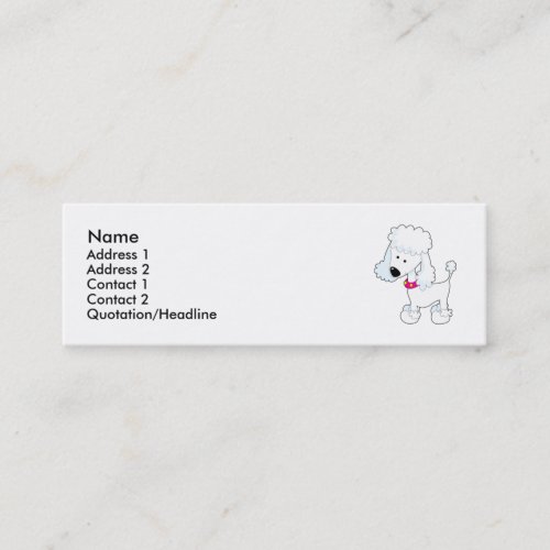 Poodle Business Card Templates