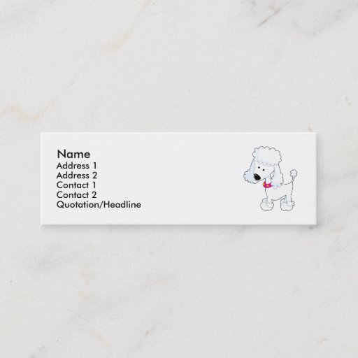 Customizable Poodle Business Card Templates