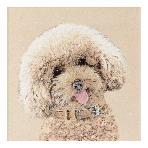 Poodle Miniature Toy Apricot Cream Brown Dog Art