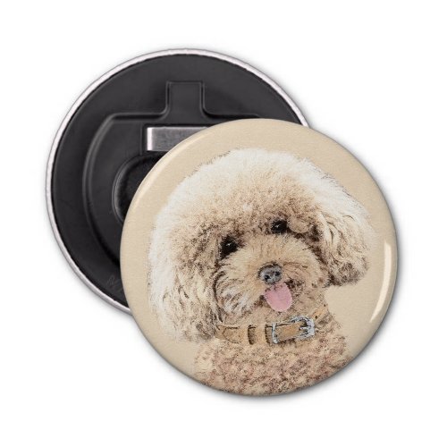 Poodle Miniature Toy Apricot Cream Brown Dog Art Bottle Opener