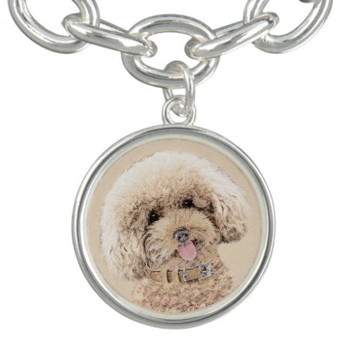 Poodle Miniature Toy Apricot Cream Brown Dog Art Bracelet