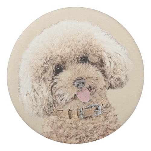 Poodle Miniature Toy Apricot Cream Brown Dog Art Eraser