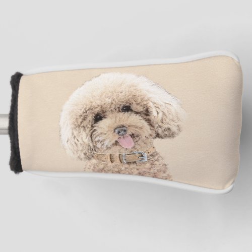 Poodle Miniature Toy Apricot Cream Brown Dog Art Golf Head Cover