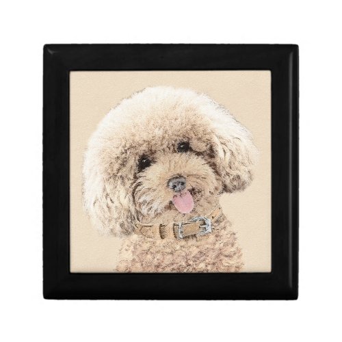 Poodle Miniature Toy Apricot Cream Brown Dog Art Jewelry Box