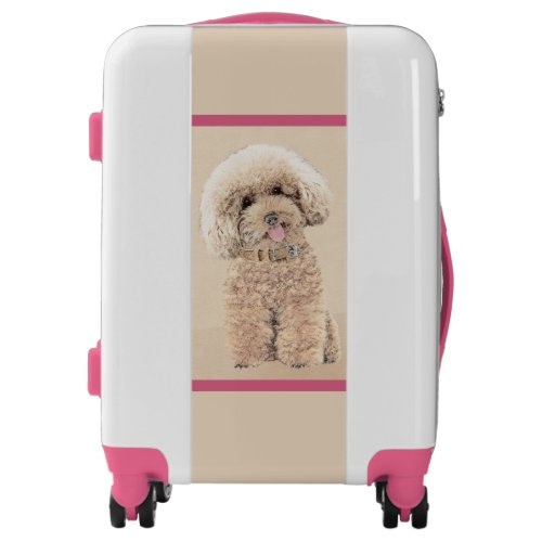 Poodle Miniature Toy Apricot Cream Brown Dog Art Luggage