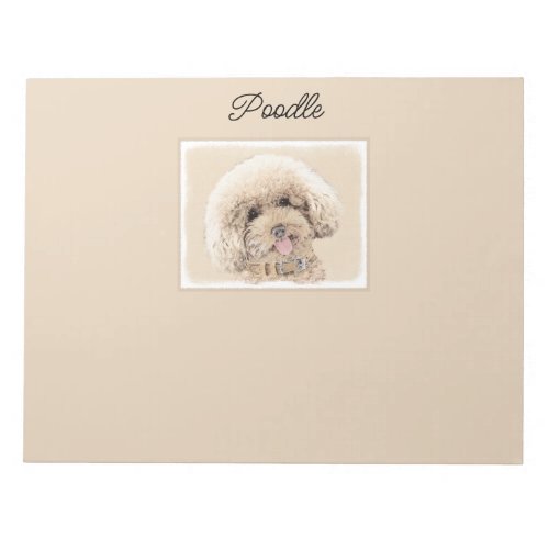 Poodle Miniature Toy Apricot Cream Brown Dog Art N Notepad