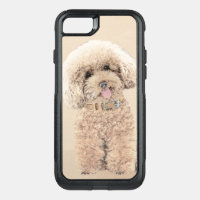 Poodle Miniature Toy Apricot Cream Brown Dog Art