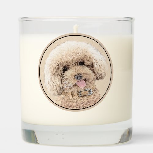 Poodle Miniature Toy Apricot Cream Brown Dog Art Scented Candle