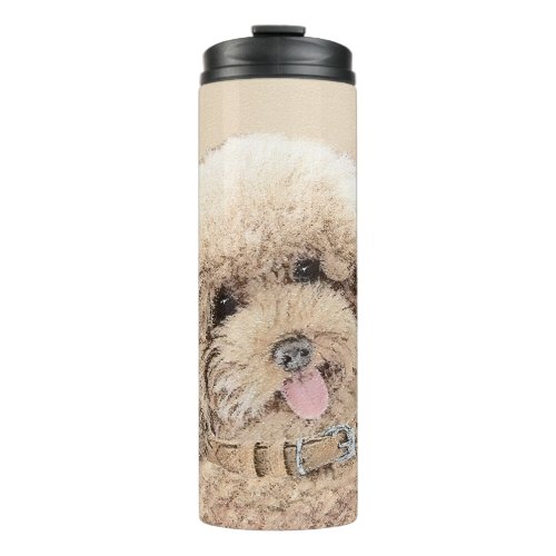 Poodle Miniature Toy Apricot Cream Brown Dog Art Thermal Tumbler