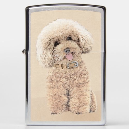 Poodle Miniature Toy Apricot Cream Brown Dog Art Zippo Lighter