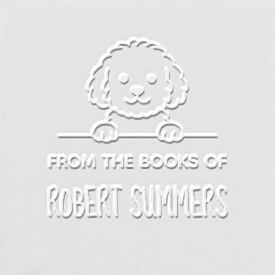 Poodle Mix Dog Doodle Pet Bookplate Embosser