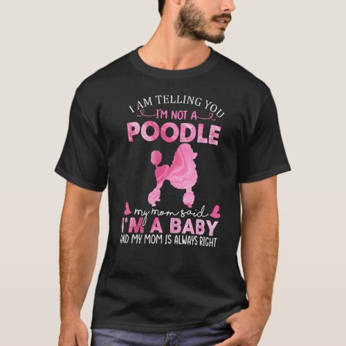 Poodle Mom Baby Cute Dog Owner Pet Christmas T-Shirt