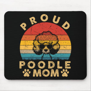 Poodle Mom Gifts I Love My Dog Mom Mama Mothers Da Mouse Pad