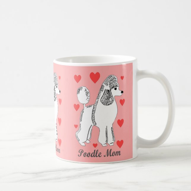 Poodle Mom Pink Mug (Right)