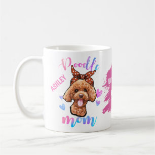 Poodle Mom Watercolor Dog Mom Coffee Mug