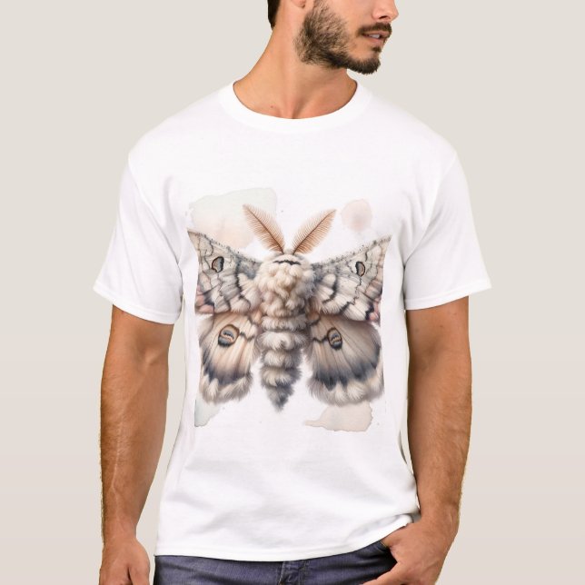 Poodle Moth Watercolor IREF300 - Watercolor T-Shirt (Front)