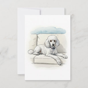 Poodle Note Card