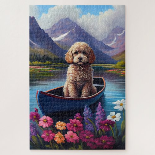 Poodle on a Paddle A Scenic Adventure Jigsaw Puzzle