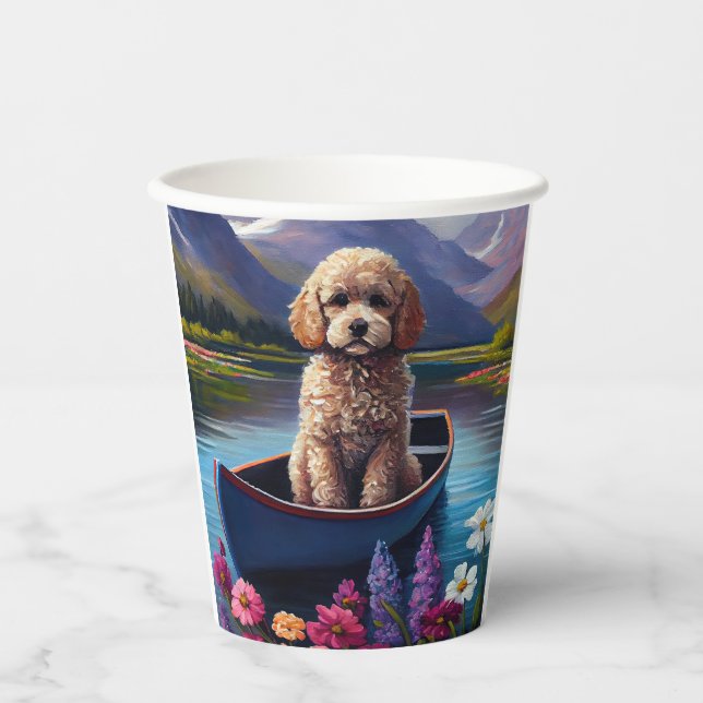 Poodle on a Paddle: A Scenic Adventure Paper Cups (Front)