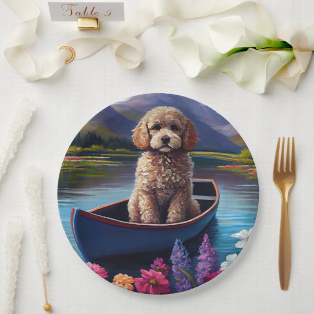 Poodle on a Paddle: A Scenic Adventure Paper Plates (Wedding)