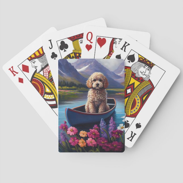 Poodle on a Paddle: A Scenic Adventure Poker Cards (Back)