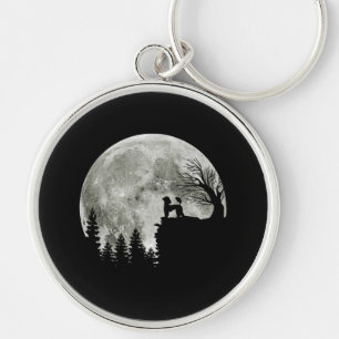 Poodle On Mountain Halloween Gift For Poodle Lover Keychain