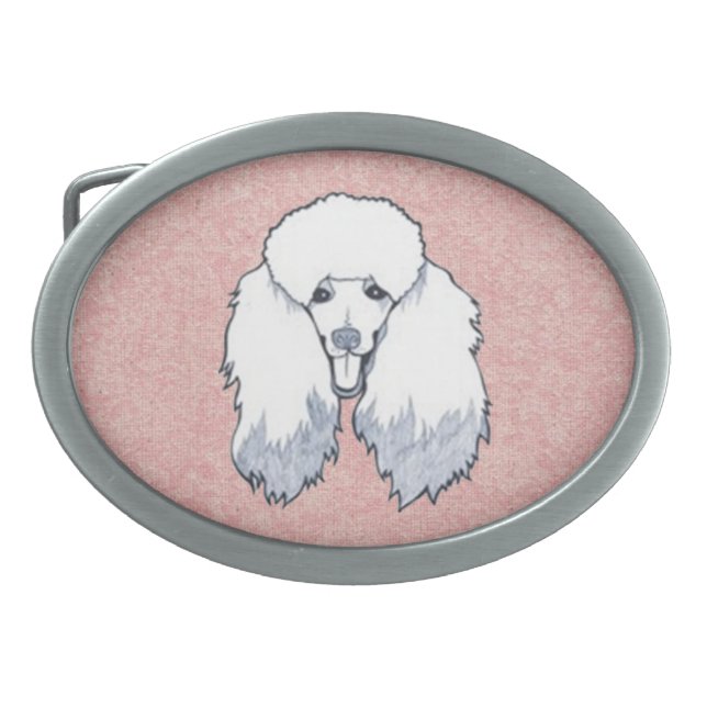 poodle oval belt buckle (Front)