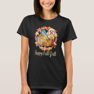 Poodle Owner Cute Toy Poodle Dog Happy Fall Y All T-Shirt