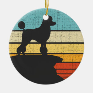 Poodle Owner Retro Vintage 60s 70s Dog Lover Ceramic Ornament
