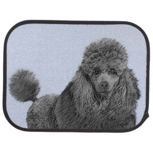 Poodle Painting Miniature Toy Black Original Art Car Floor Mat