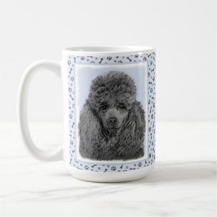 Poodle Painting Miniature Toy Black Original Art Coffee Mug