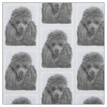 Poodle Painting Miniature Toy Black Original Art Fabric