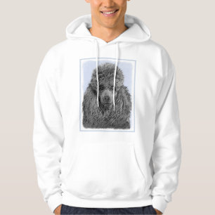 Poodle Painting Miniature Toy Black Original Art Hoodie