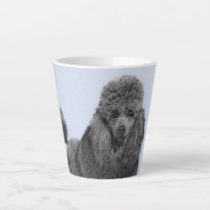 Poodle Painting Miniature Toy Black Original Art Latte Mug