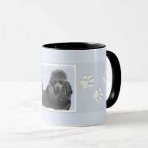Poodle Painting Miniature Toy Black Original Art Mug