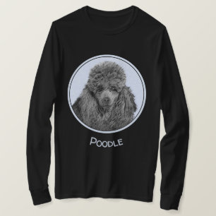 Poodle Painting Miniature Toy Black Original Art T-Shirt