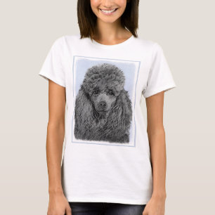 Poodle Painting Miniature Toy Black Original Art T-Shirt