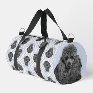 Poodle Painting Miniature Toy Black Pet Dog Art Duffle Bag