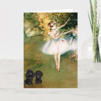 Poodle Pair (black) - Two Dancers Card