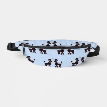 Poodle Pair Blue Background Fanny Pack by BlayzeInk at Zazzle