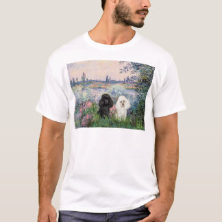 Poodle Pair (BW) - By the Seine T-Shirt