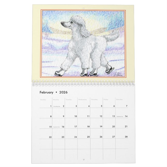 Poodle Parade - a Picture a Month Calendar (Feb 2026)