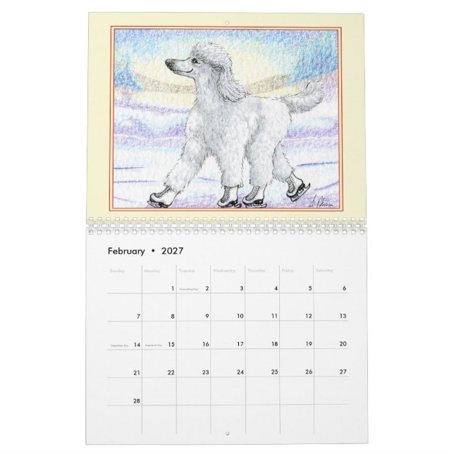 Poodle Parade - a Picture a Month Calendar (Feb 2027)