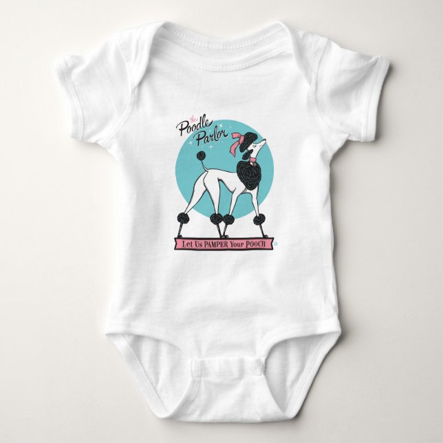 Poodle Parlor Baby Bodysuit (Front)