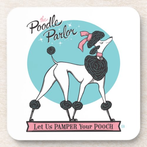 Poodle Parlor Beverage Coaster