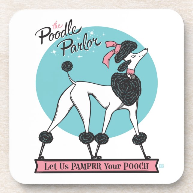 Poodle Parlor Beverage Coaster (Front)