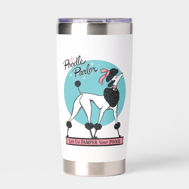 Poodle Parlor Insulated Tumbler (Front)