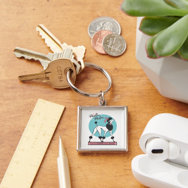 Poodle Parlor Keychain (Desk)